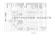 上海电气中标综合能源一体化机组订单