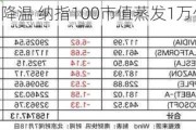 AI热度降温 纳指100市值蒸发1万亿美元