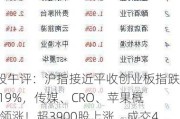 A股午评：沪指接近平收创业板指跌0.19%，传媒、CRO、苹果概念领涨！超3900股上涨，成交4288亿，较上日缩量166亿