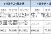 核电：分析师预计到2025年 中广核和中国核电在手运营核电站数量将翻一倍