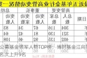 2024公募基金领军人物TOP榜：博时基金江向阳排名第四 名次上升9名