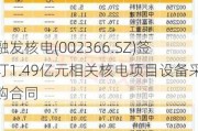 融发核电(002366.SZ)签订1.49亿元相关核电项目设备***购合同