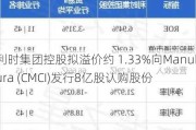 利时集团控股拟溢价约 1.33%向Manukura (CMCI)发行8亿股认购股份