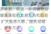 罗艳君：将进一步明确商业健康保险的发展方向和路径 扩大服务人群、服务领域、服务方式