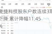 麦捷科技股东户数连续3期下降 累计降幅11.45%