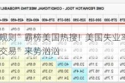 “萨姆规则”霸榜美国热搜!  美国失业率增至4.3% “衰退交易”来势汹汹