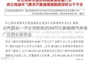 北汽蓝谷：子公司收到2554万元新能源汽车推广应用补助资金