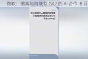 微软：缩减与阿联酋 G42 的 AI 合作  8 月 1 日