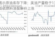 EIA报告揭示原油库存下降：美油产量稳于1310万桶/日，低硫燃料油裂解价上涨