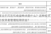 货币基金的风险和收益特点是什么？这种投资工具如何帮助投资者管理短期资金？