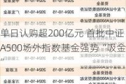 单日认购超200亿元 首批中证A500场外指数基金强势“吸金”