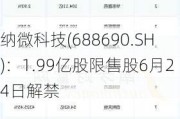 纳微科技(688690.SH)：1.99亿股限售股6月24日解禁