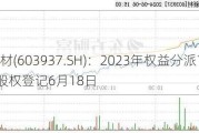 丽岛新材(603937.SH)：2023年权益分派10派0.97元 股权登记6月18日