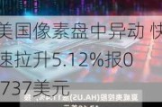 美国像素盘中异动 快速拉升5.12%报0.737美元