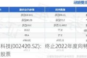 毅昌科技(002420.SZ)：终止2022年度向特定对象发行股票