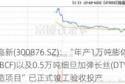 蒙泰高新(300876.SZ)：“年产1万吨膨体连续长丝(BCF)以及0.5万吨细旦加弹长丝(DTY)技术改造项目”已正式竣工验收投产