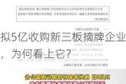 拟5亿收购新三板摘牌企业，为何看上它？