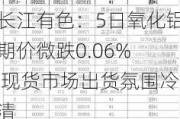 长江有色：5日氧化铝期价微跌0.06%  现货市场出货氛围冷清