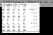 魅视科技(001229.SZ)：截至2024年5月31日，公司的股东人数为10302