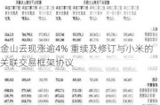 金山云现涨逾4% 重续及修订与小米的关联交易框架协议