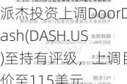 派杰投资上调DoorDash(DASH.US)至持有评级，上调目标价至115美元