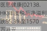 医思健康(02138.HK)年度税后净溢利下跌85.3%至1570万港元