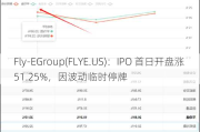 Fly-EGroup(FLYE.US)：IPO 首日开盘涨 51.25%，因波动临时停牌