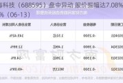 芯海科技（688595）盘中异动 股价振幅达7.08%  上涨7.29%（06-13）