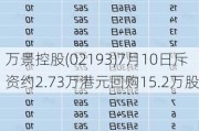 万景控股(02193)7月10日斥资约2.73万港元回购15.2万股