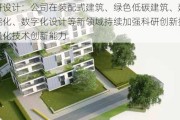 建研设计：公司在装配式建筑、绿色低碳建筑、建筑智能化、数字化设计等新领域持续加强科研创新投入，强化技术创新能力