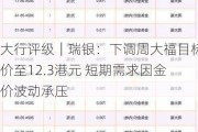 大行评级｜瑞银：下调周大福目标价至12.3港元 短期需求因金价波动承压