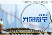 宁德时代仍是公募基金“最爱”