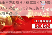 市场主线重回高股息是大概率事件？标普红利ETF（562060）收涨1.33%创历史新高！行情逻辑有两点