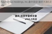 Paymentus Holdings, Inc.盘中异动 股价大涨5.04%