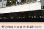 欧洲央行Muller表示 重要的是不要就9月货币政策会议预先做出承诺