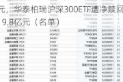 最不受欢迎ETF：10月31日沪深300ETF易方达遭净赎回28.68亿元，华泰柏瑞沪深300ETF遭净赎回19.8亿元（名单）