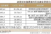 大地海洋(301068.SZ)：截至2024年6月28日公司共有股东2691户