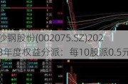 沙钢股份(002075.SZ)2023年度权益分派：每10股派0.5元