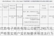 联动优势电子商务有限公司被罚290万元：因未严格落实商户实名制要求等违法行为