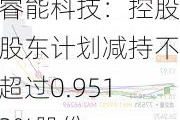 睿能科技：控股股东计划减持不超过0.9513%股份