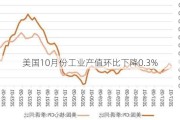 美国10月份工业产值环比下降0.3%