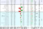 沪期铅延续高位走稳：2407 合约涨 395 元，2408 合约涨 380 元