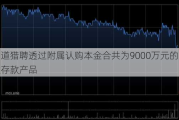 同道猎聘透过附属认购本金合共为9000万元的结构性存款产品