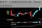 先锋电子：2 连板后发异动公告，MACD 金叉信号形成