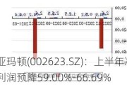 亚玛顿(002623.SZ)：上半年净利润预降59.00%-66.69%