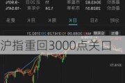 沪指重回3000点关口