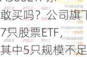 浦银安盛基金上报A500ETF你敢买吗？公司旗下7只股票ETF，其中5只规模不足1亿、4只日均成交额不到600万