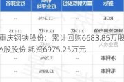 重庆钢铁股份：累计回购6683.85万股A股股份 耗资6975.25万元