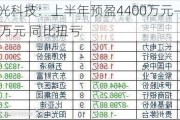 聚光科技：上半年预盈4400万元―4700万元 同比扭亏