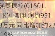 瑛泰医疗(01501.HK)中期利润约9918万元 同比增加约23.19%